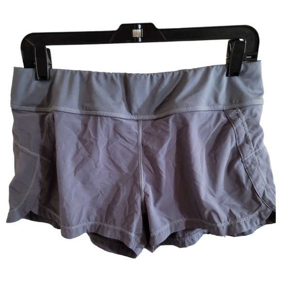 Athleta Ready Set Shorts Medium Blue Gray Athletic Workout - Picture 1 of 5